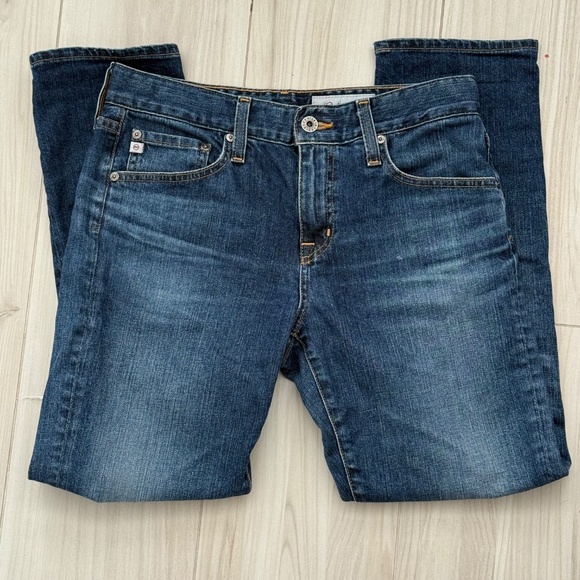 AG Adriano Goldschmied The Ex-Boyfriend Slim Mid Rise Blue Jeans Size 26R - Picture 1 of 12